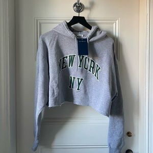 NWT Brandy Melville New York Cropped Hoodie